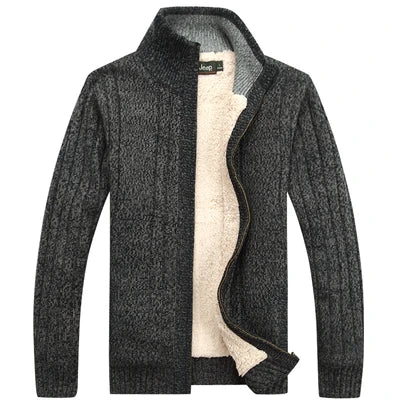 Francesco – Dikke Fleece Gebreide Winter Cardigan voor Heren
