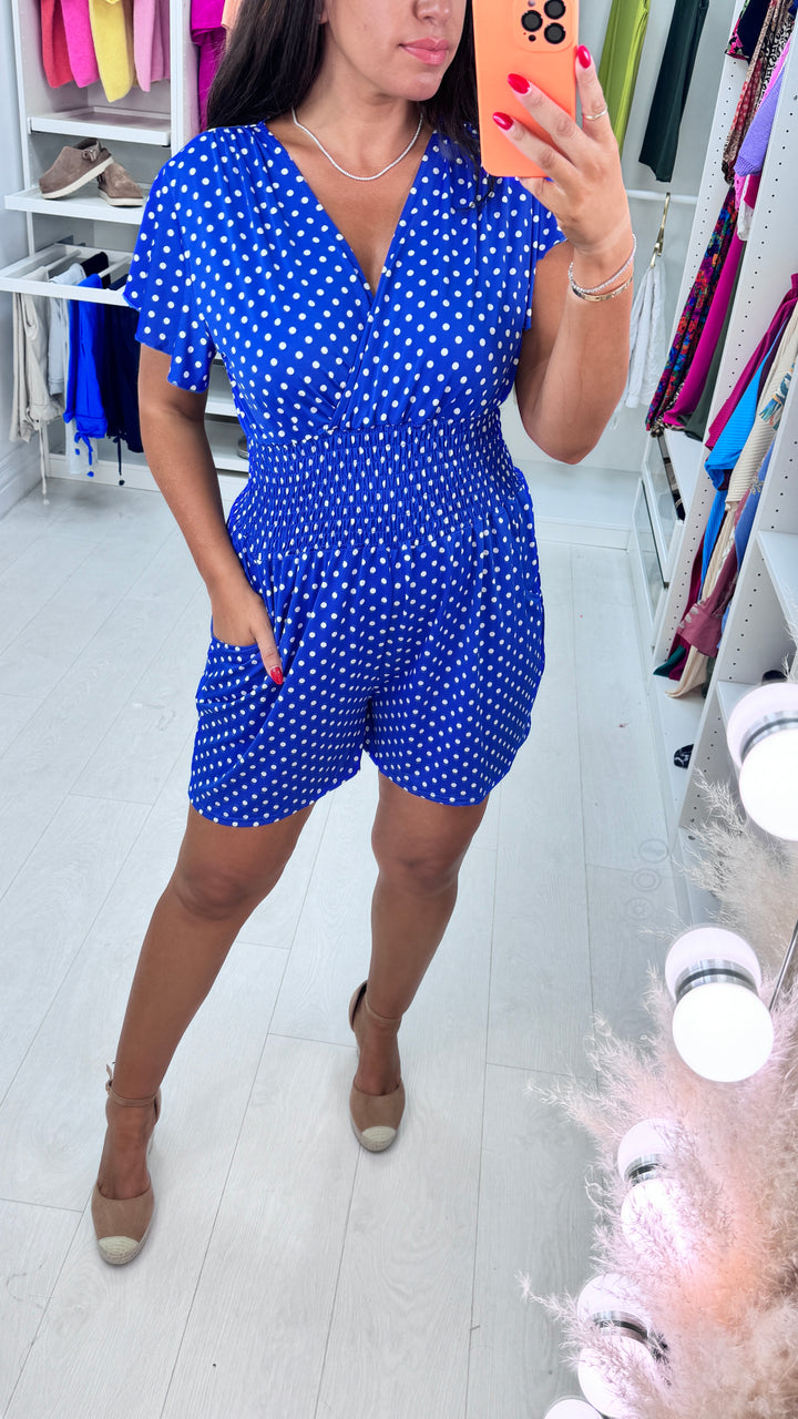 Chloe – Polkadot Vrouwen Zomer Playsuit