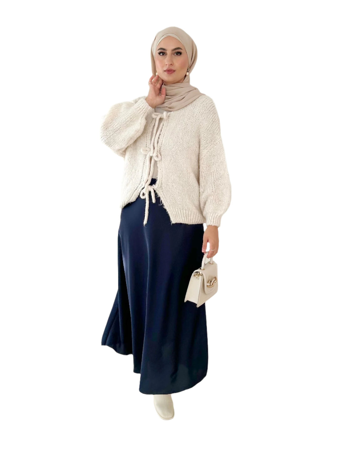 Yara – Elegante Satin Midi Rok voor Dames
