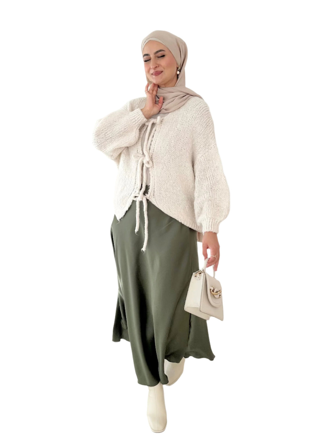 Yara – Elegante Satin Midi Rok voor Dames