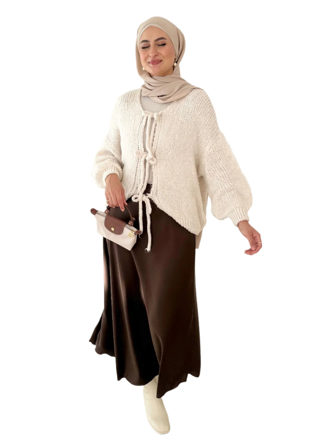 Yara – Elegante Satin Midi Rok voor Dames