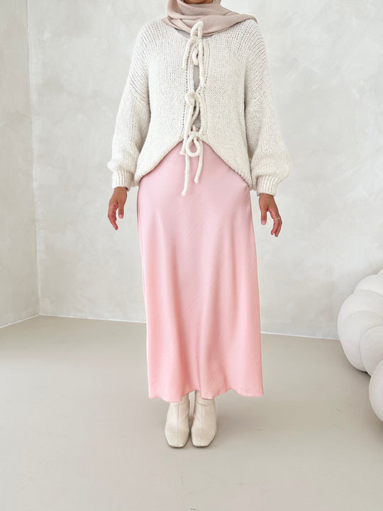 Yara – Elegante Satin Midi Rok voor Dames