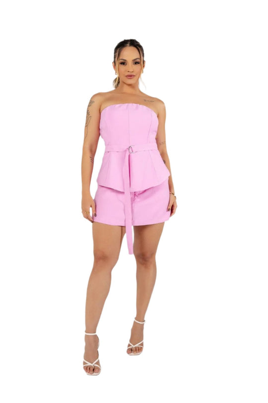 Isabella – Off-Shoulder Blouse met Tailleceintuur voor Dames