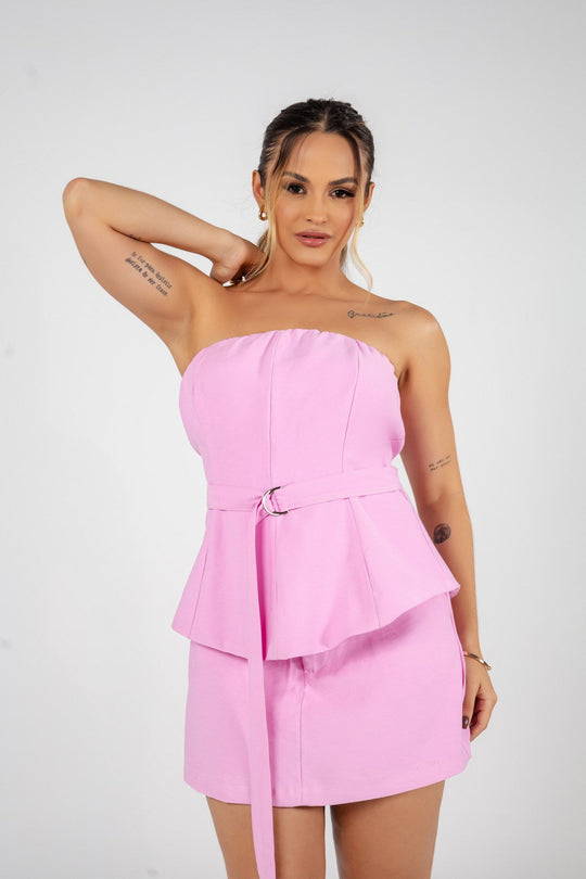 Isabella – Off-Shoulder Blouse met Tailleceintuur voor Dames