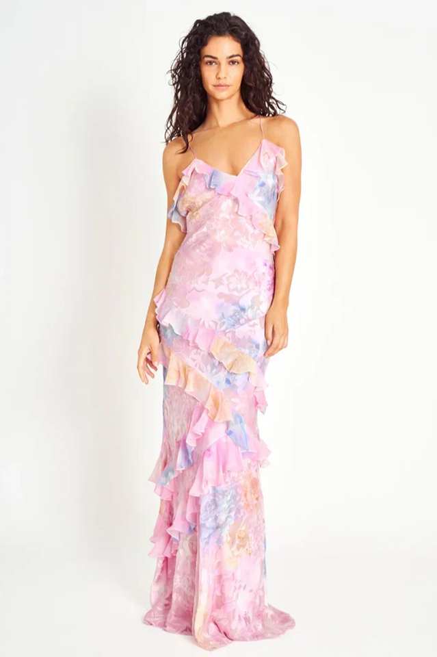 Isabella – Tropische Elegante Ruffle Jurk voor Dames