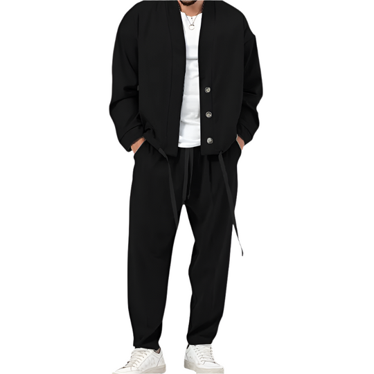 Richard – Mode Heren Cardigan Jack & Broek Sportoutfit Set
