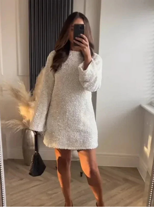 Leïla – Sprankelende Pailletten Feestjurk voor Vrouwen