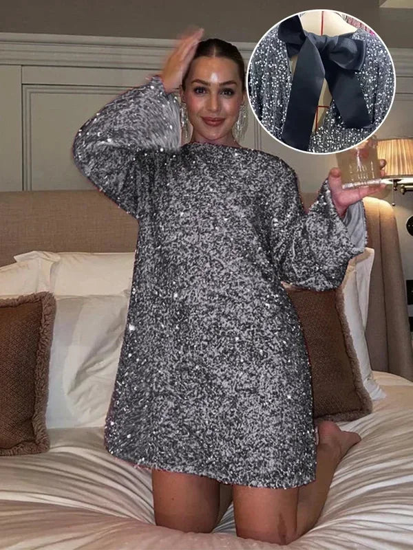 Leïla – Sprankelende Pailletten Feestjurk voor Vrouwen