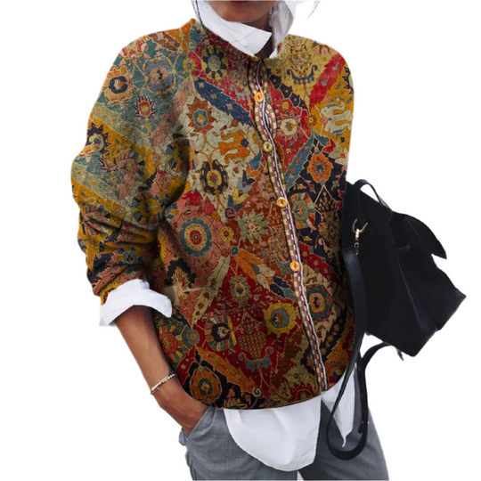 Veda – Stijlvolle Lange Mouwen Dames Cardigan Jas