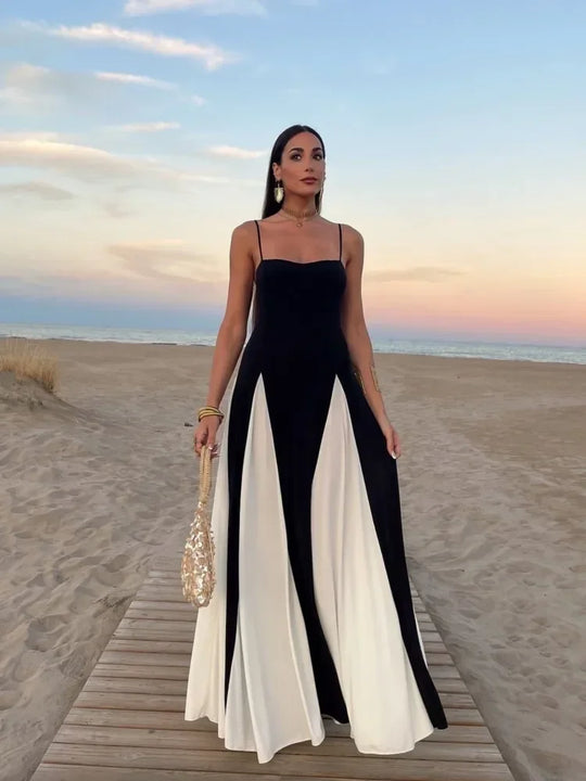 Zaynab – Elegante Rugloze High-Waist Sling Dress voor Dames