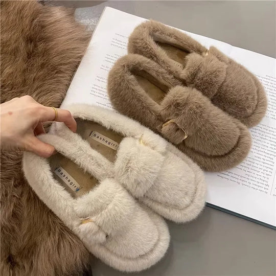 Lucia – Pluche Warme Winterloafers voor Dames
