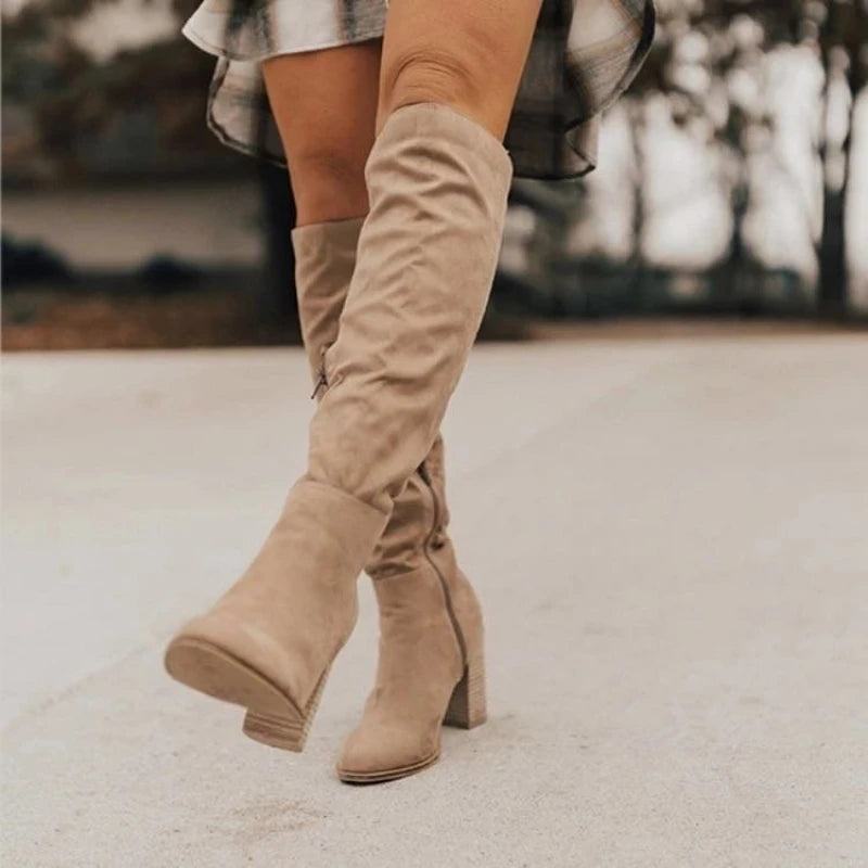 Giovanna – Suede Kniehoog Boots voor Dames