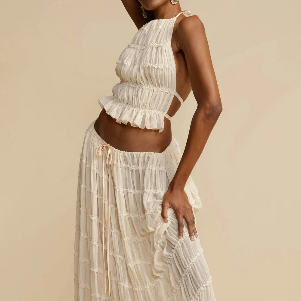 Giulia – Elegante Backless 2-Delige Jurk Set voor Dames