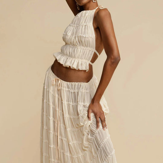 Giulia – Elegante Backless 2-Delige Jurk Set voor Dames