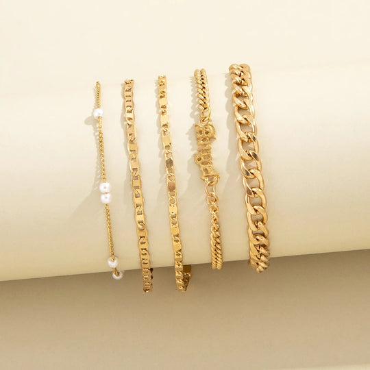 Céleste – Elegante Set Damesarmbanden in Goud en Zilver