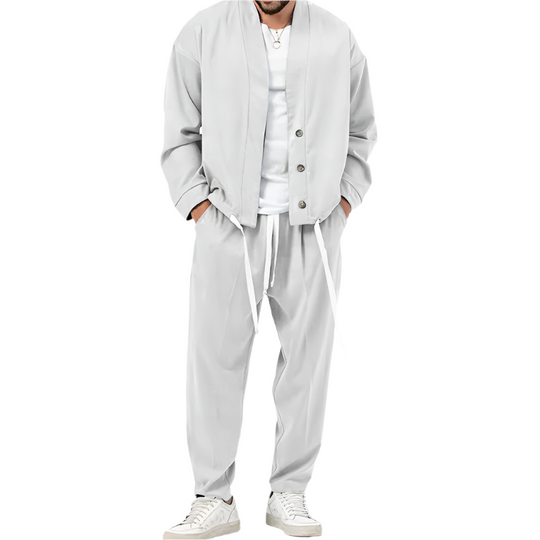 Richard – Mode Heren Cardigan Jack & Broek Sportoutfit Set
