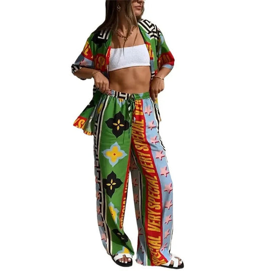 Alessia – Luxe Bohemian Chiffon Set voor Dames