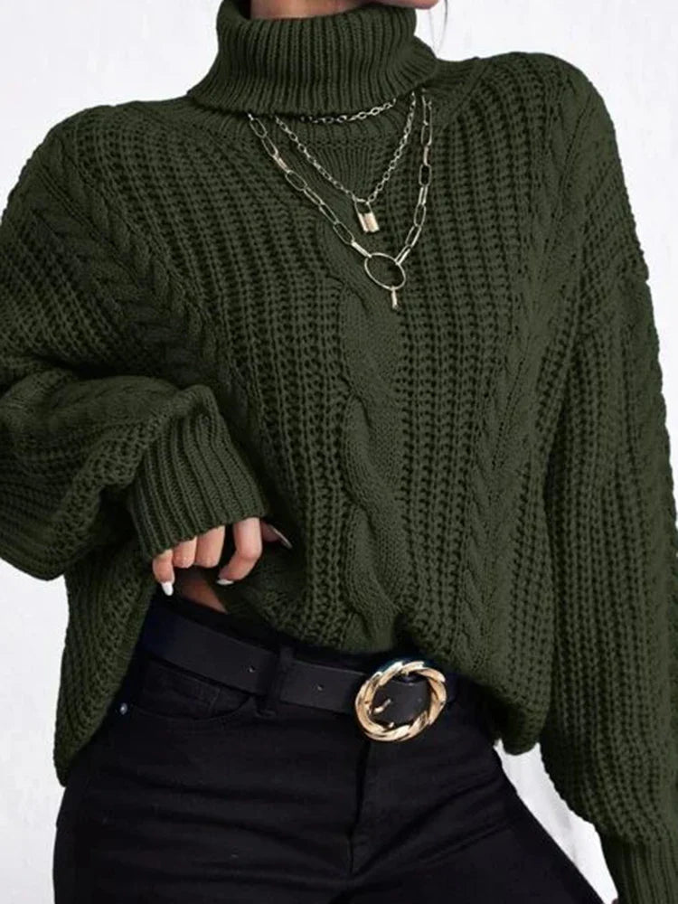 Livia – Gezellige Oversized Dames Turtleneck Pullover
