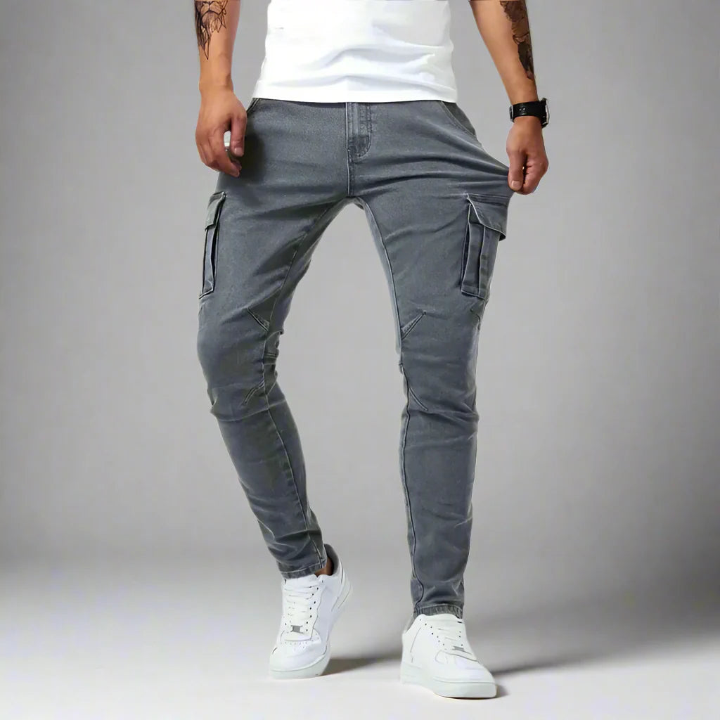 Matteo – Multifunctionele Heren Denim Cargo Jeans
