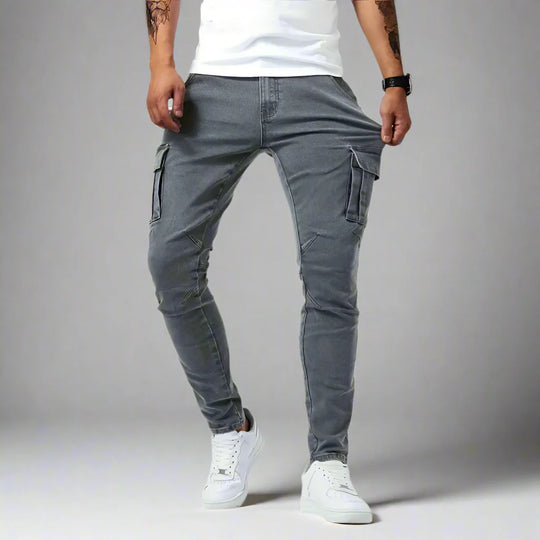 Matteo – Multifunctionele Heren Denim Cargo Jeans