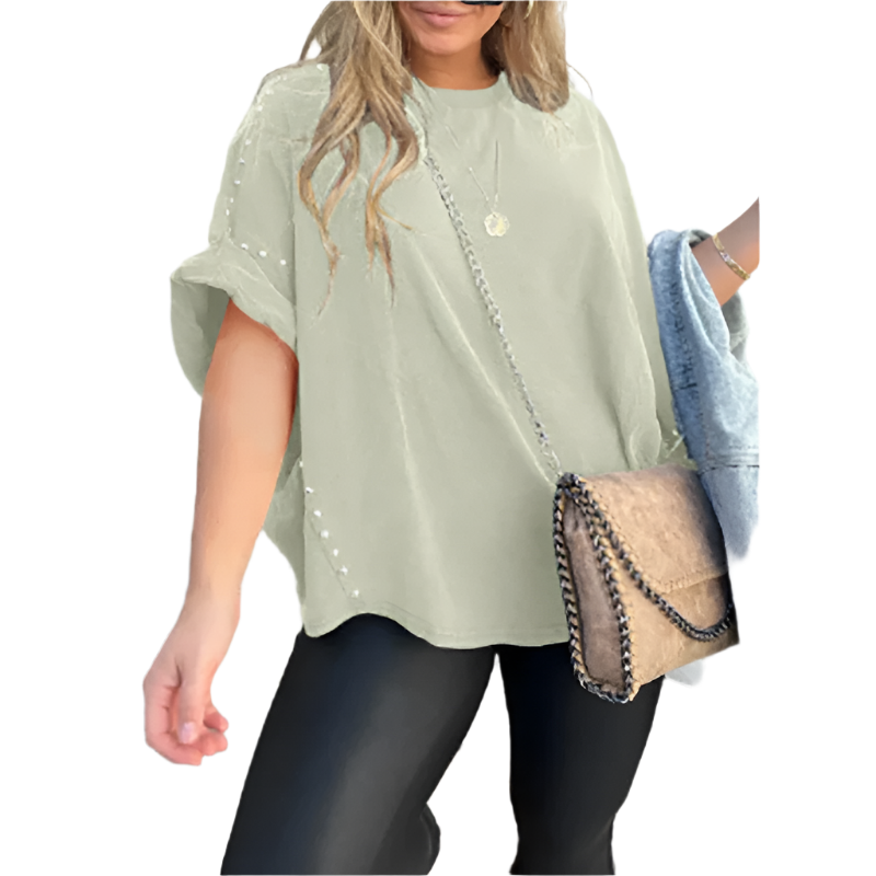 Elena – Casual Studded Blouse voor Dames