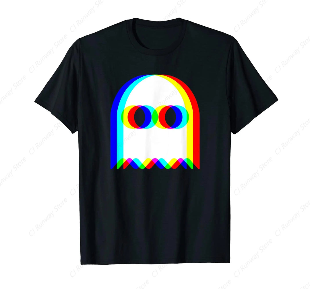 Lorenzo – Trippy Vaporwave Halloween Techno Rave T-Shirt voor Heren