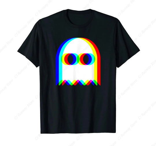 Lorenzo – Trippy Vaporwave Halloween Techno Rave T-Shirt voor Heren