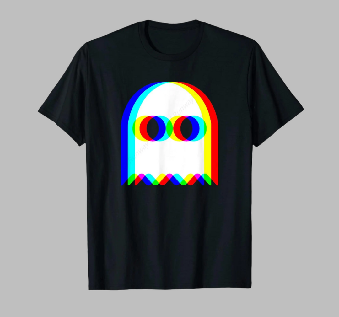 Lorenzo – Trippy Vaporwave Halloween Techno Rave T-Shirt voor Heren