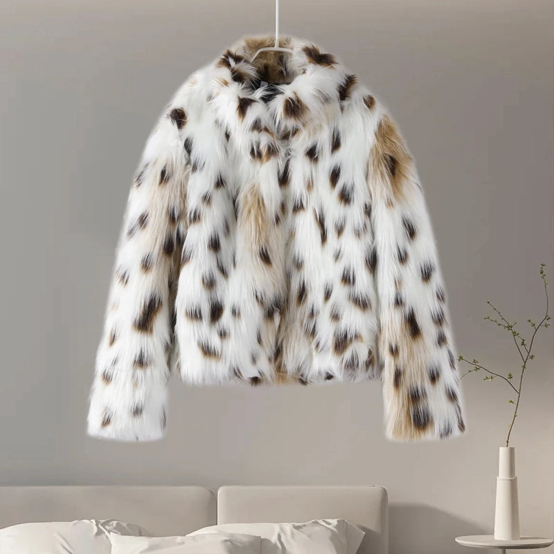 Giulia – Leopard Faux Fur Jas voor Dames