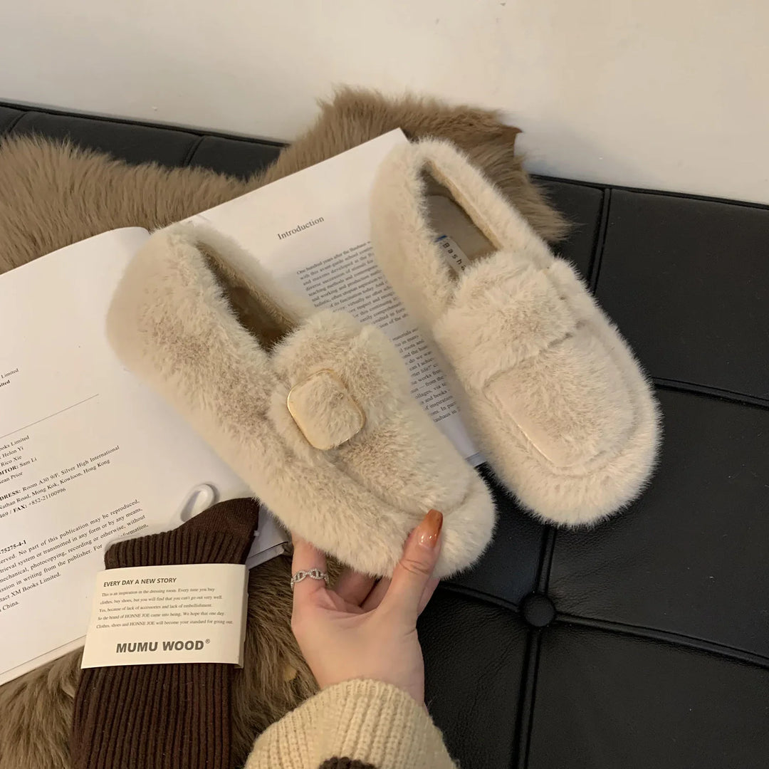 Lucia – Pluche Warme Winterloafers voor Dames