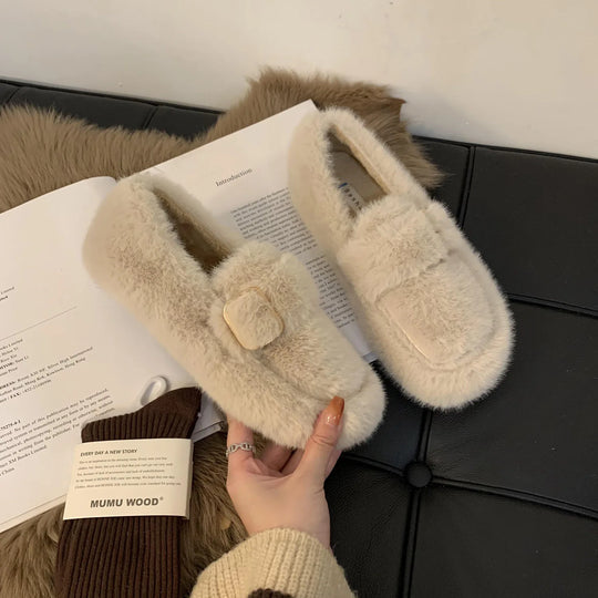 Lucia – Pluche Warme Winterloafers voor Dames