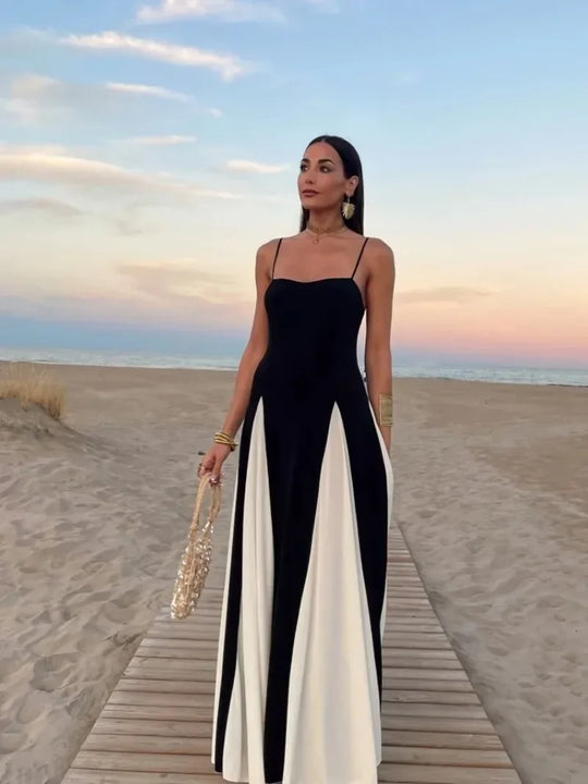 Zaynab – Elegante Rugloze High-Waist Sling Dress voor Dames