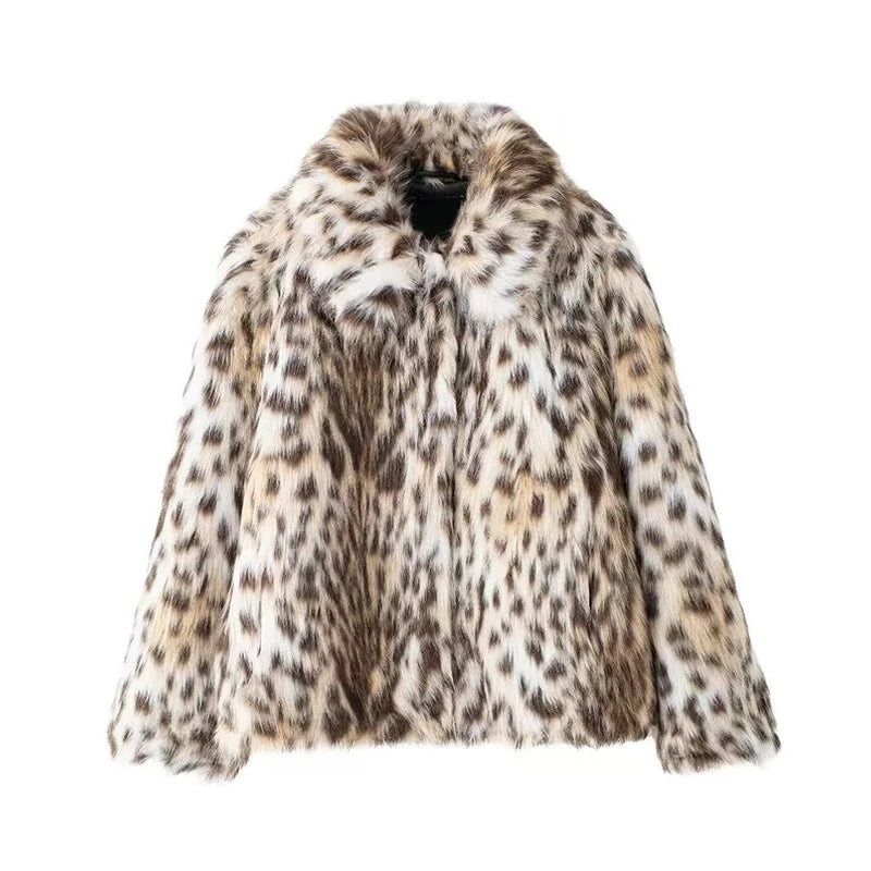 Giulia – Leopard Faux Fur Jas voor Dames