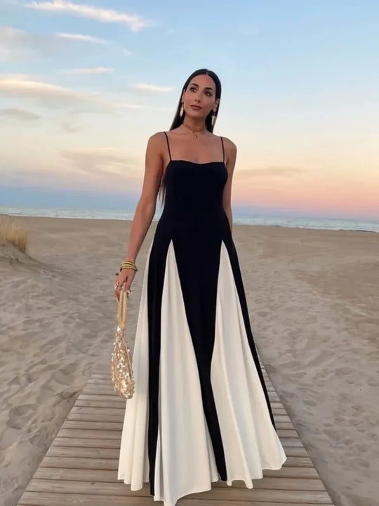 Zaynab – Elegante Rugloze High-Waist Sling Dress voor Dames