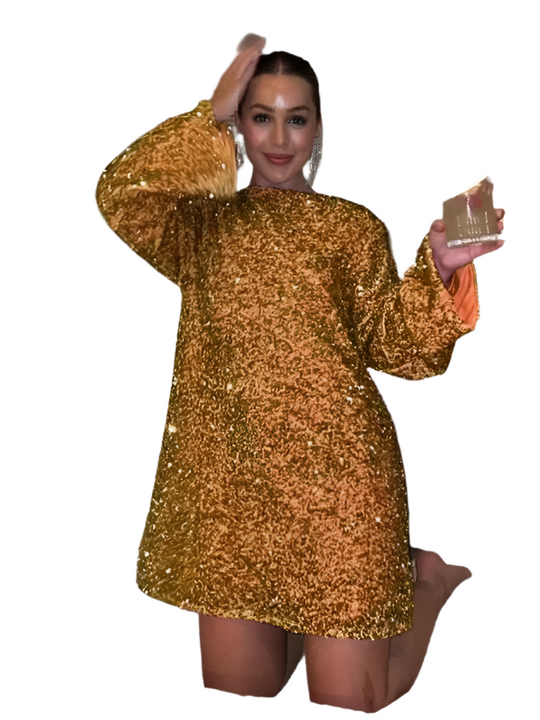 Leïla – Sprankelende Pailletten Feestjurk voor Vrouwen