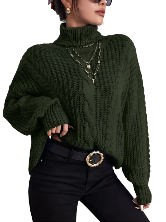 Livia – Gezellige Oversized Dames Turtleneck Pullover