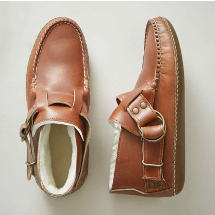 Jackie – Winter Retro Dames Katoenen Schoenen met Bontvoering