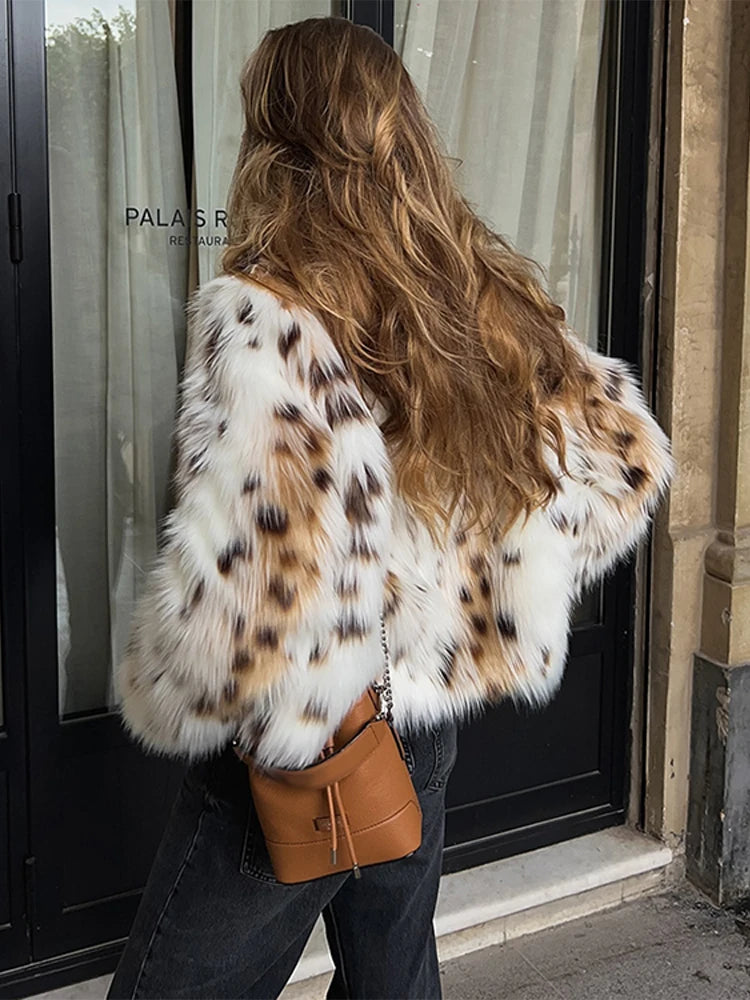 Giulia – Leopard Faux Fur Jas voor Dames