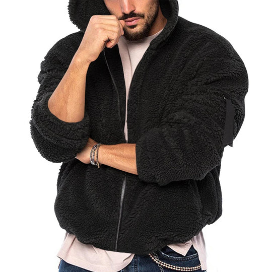 Marco – Heren Dubbelzijdige Velvet Teddy Fleece Jas