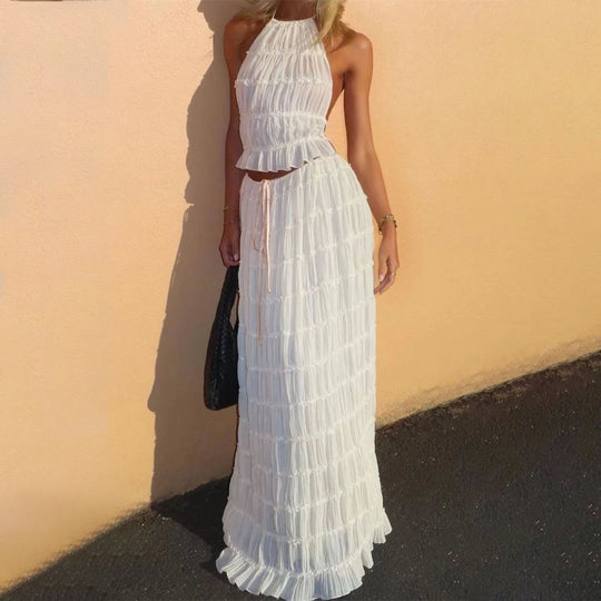 Giulia – Elegante Backless 2-Delige Jurk Set voor Dames
