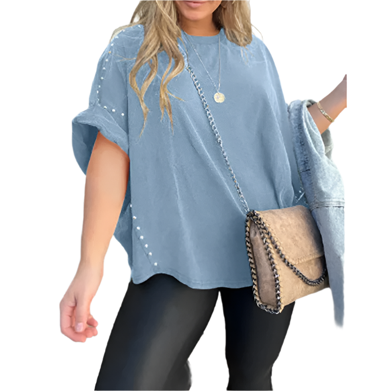 Elena – Casual Studded Blouse voor Dames