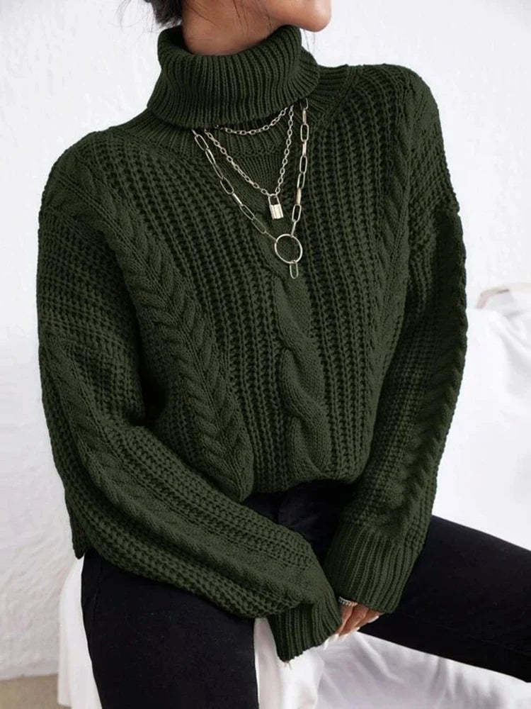 Livia – Gezellige Oversized Dames Turtleneck Pullover