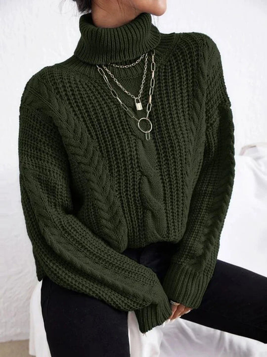 Livia – Gezellige Oversized Dames Turtleneck Pullover
