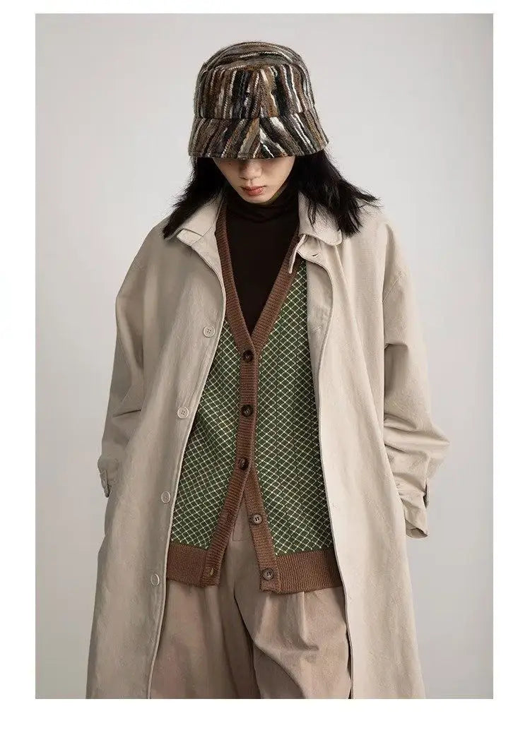 Alexis – Unisex Retro-Inspiratie Losse Gebreide Cardigan Vest
