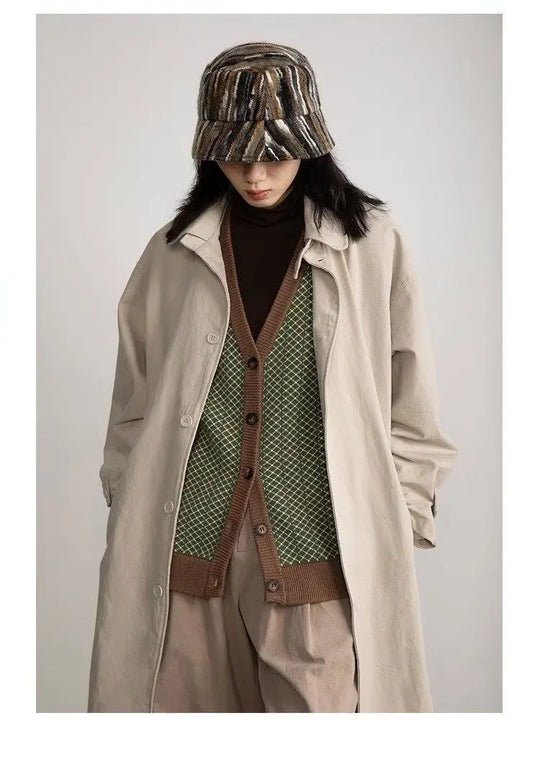 Alexis – Unisex Retro-Inspiratie Losse Gebreide Cardigan Vest