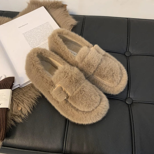 Lucia – Pluche Warme Winterloafers voor Dames