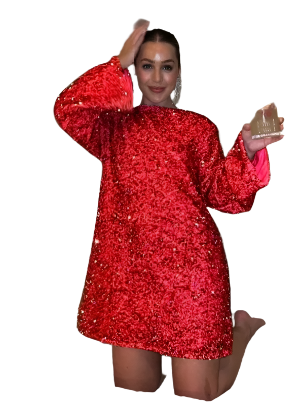 Leïla – Sprankelende Pailletten Feestjurk voor Vrouwen