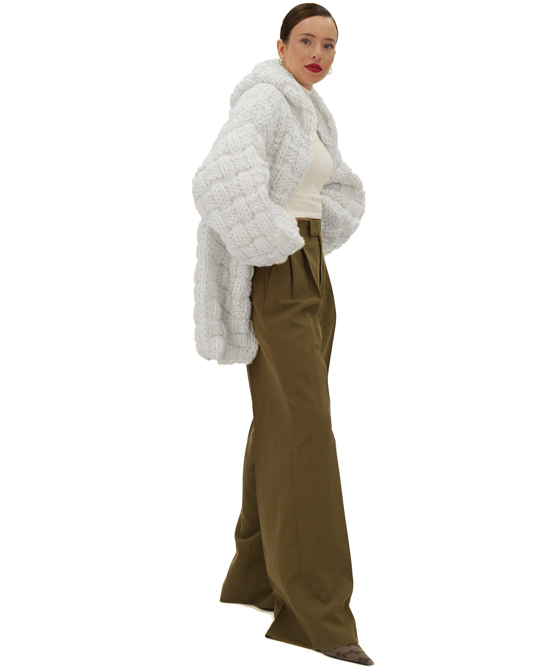 Isabella – Luxe Dames Wrap-up Strook Cardigan