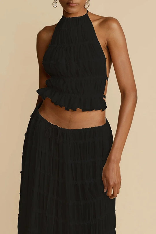 Giulia – Elegante Backless 2-Delige Jurk Set voor Dames