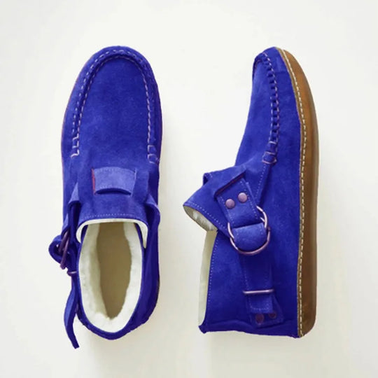 Jackie – Winter Retro Dames Katoenen Schoenen met Bontvoering